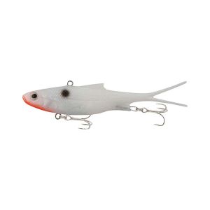 Samaki Vibelicious Fork Tail Soft Vibe Lure 85mm 14g Pearl White